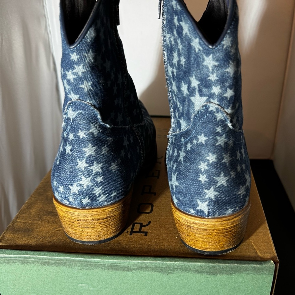Roper “Merica” Blue Ankle Boots - Picture 5 of 6